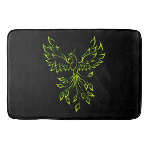 Green Phoenix stijgt op zwart Badmat