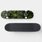 Green Phoenix stijgt op zwart Skateboard (Horizontaal)