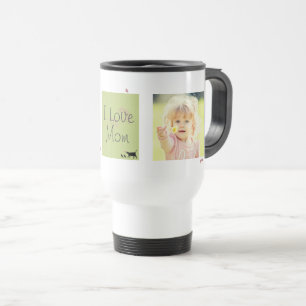 Green Photo Moederdag Travel Mug, vers Reisbeker