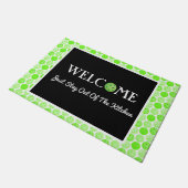 Green Pickleball Balls, blijf uit de keuken Deurmat (Schuin)