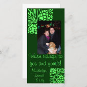 Green Pine Cone Carte photo de vacances (Devant / Derrière)