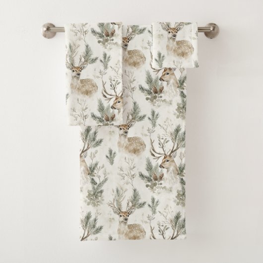 Green Pine Cones Deer Christmas (En situation)