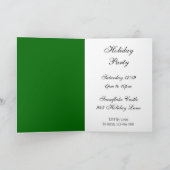 Green Pine Custom Foled Holiday Invitation (Intérieur)