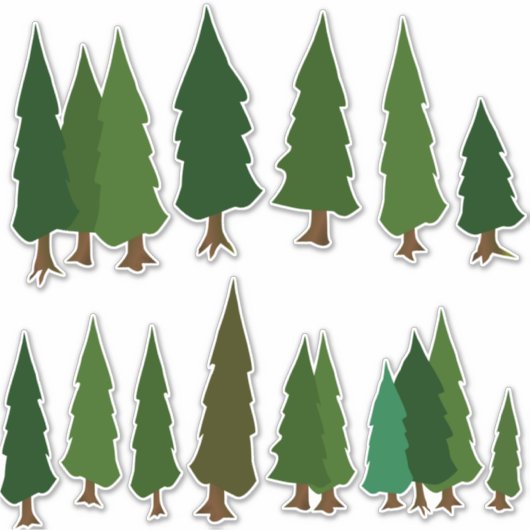 Green Pine Forest groenblijvende sticker pack (Voorkant)