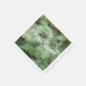 Green Pine kerstbomen Land Rustic Holiday Servetten (Hoek)