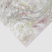 Green Pink Abstract Design Decoupage Tissue Paper Tissuepapier (Detail)