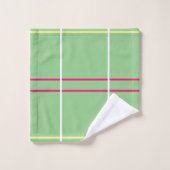 Green Pink Purple Yellow Stripes   (Gant de toilette)