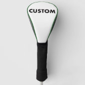 GREEN Piping Custom Golf Driver Headcover Blank (Voorkant)