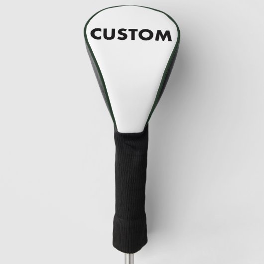 GREEN Piping Custom Golf Driver Headcover Blank (Voorkant)
