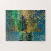 Green Pittoresque Puzzles Mountain Art Complexe Ji (Horizontal)