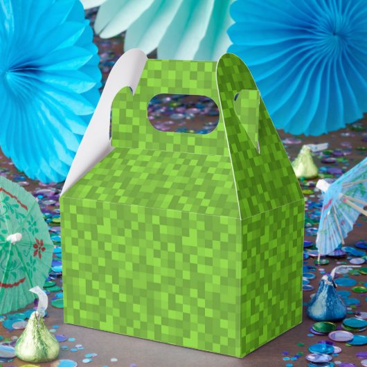 Green Pixel Pattern Retro 8-Bit Gaming Bedankdoosjes (Feest)