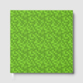 Green Pixel Pattern Retro 8-Bit Gaming Gastenboek (Voorkant)