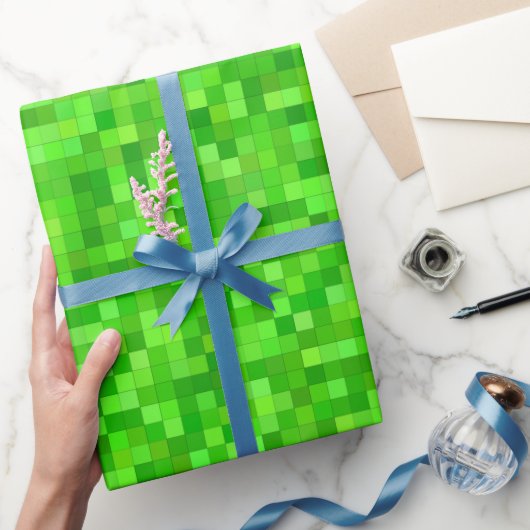 Green Pixels Cadeaupapier (Geschenken)