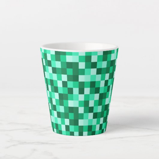 Green Pixels Micraft Inspired Mug Cup (Devant)