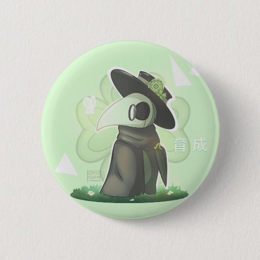 Green Plague Doctor Button (Voorkant)