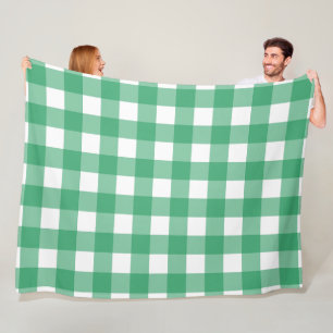 Green Plaid 60x80 Fleece Deken
