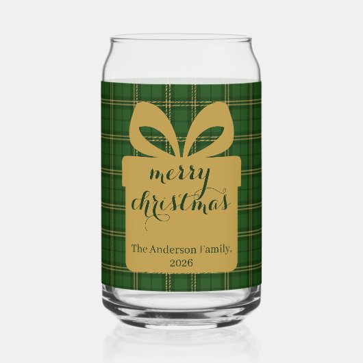 Green Plaid Christmas Festive Pattern -  (Recto)