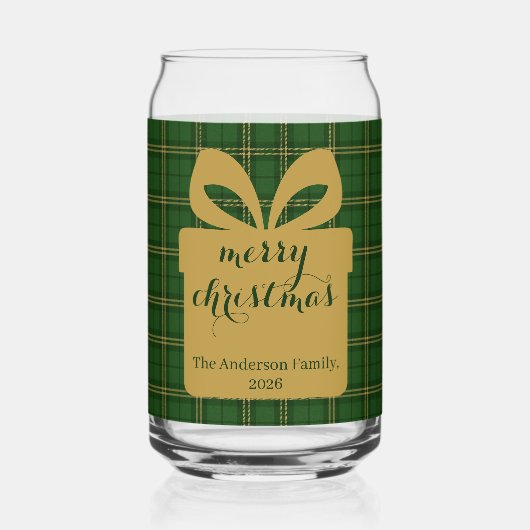 Green Plaid Christmas Festive Pattern -  (Verso)