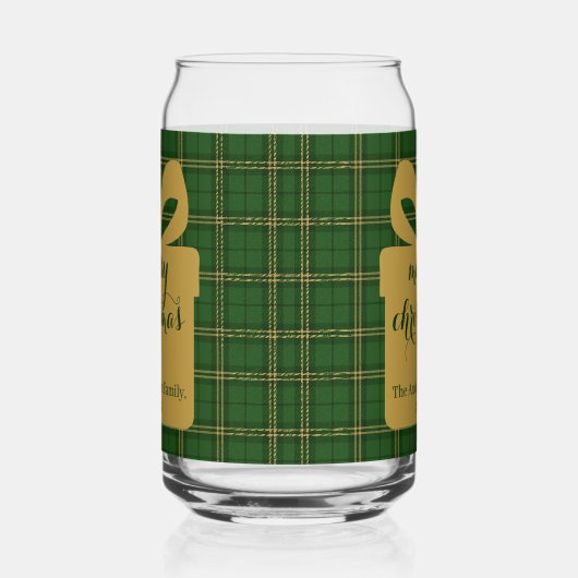 Green Plaid Christmas Festive Pattern -  (Gauche)