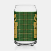 Green Plaid Christmas Festive Pattern -  Blikvorm Glas (Links)