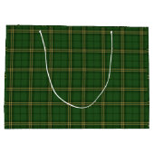 Green Plaid Christmas Festive Pattern - Groot Cadeauzakje (Achterkant)
