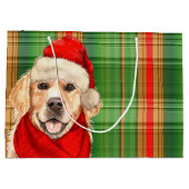 Green Plaid en Golden Retriever Hondenliefhebber V Groot Cadeauzakje (Achterkant)