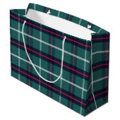Green Plaid Gift Bag Groot Cadeauzakje (Achterkant Gekanteld)