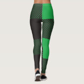 Green plaid pattern leggings (Achterkant)