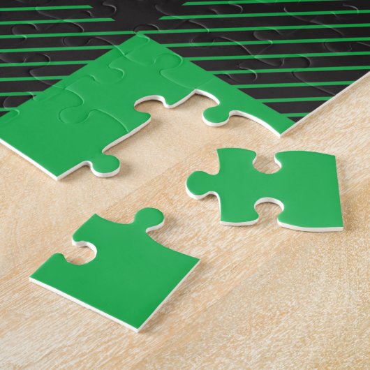 Green plaid pattern legpuzzel (Zijkant)