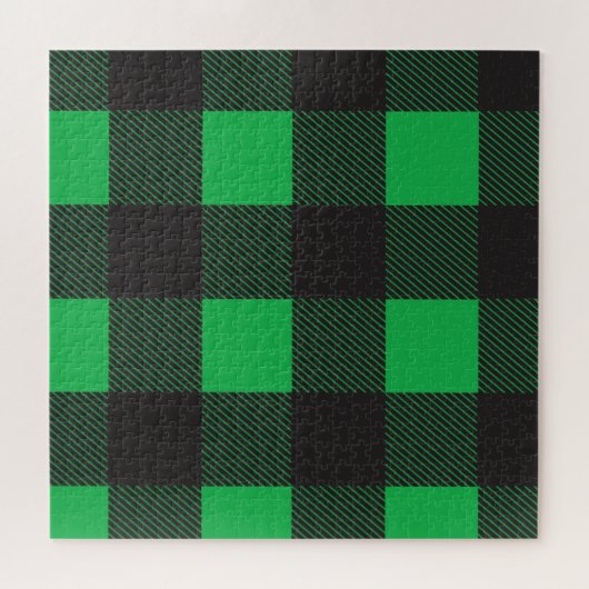 Green plaid pattern legpuzzel (Horizontaal)