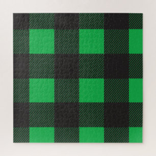 Green plaid pattern legpuzzel