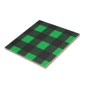 Green plaid pattern tegeltje (Zijkant)