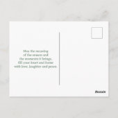 Green Plaid Rustieke Foto Kerst Briefkaart (Achterkant)