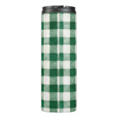 Green Plaid Stripes Christmas Thermosbeker (Achterkant)