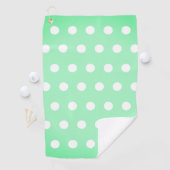 Green Poka Dots Golfhanddoek (Insitu)