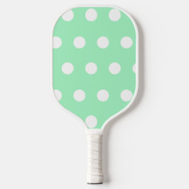 Green Poka Dots Pickleball Paddle