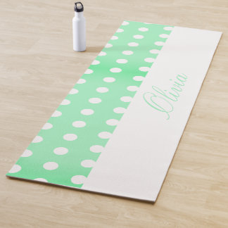 Green Poka Dots Yogamat