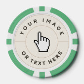 Green Poker Chips - Custom Voeg uw afbeelding / te (Voorkant)
