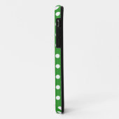 Green Polka Dot Black Lijst iPhone 5 hoesje (Achterkant/links)