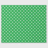 Green Polka Dot Cadeaupapier (Vlak)