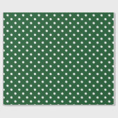 Green Polka Dot Cadeaupapier (Vlak)