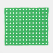 Green Polka Dot Fleece Deken (Voorkant (Horizontaal))