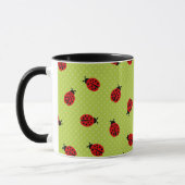 Green Polka Dot Ladybug Mok (Links)