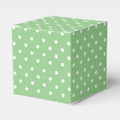 Green Polka Dot Pattern Bedankdoosjes (Voorkant Zijde)
