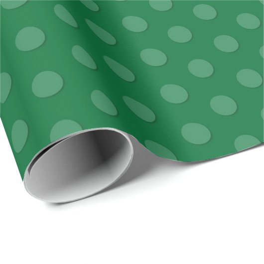 Green Polka Dot Pattern Cadeaupapier (Rol Hoek)