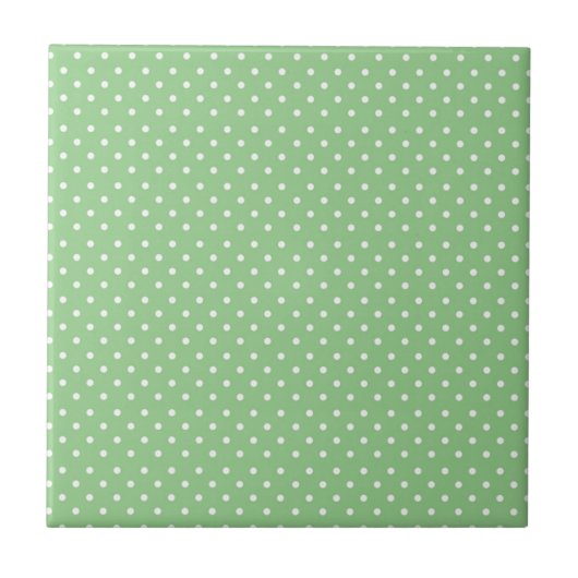 Green Polka Dot Pattern Tegeltje (Voorkant)