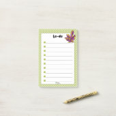 Green Polka Dot Red Diamond TO-DO Post-it® Notes (Op bureau)