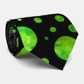 Green Polka Dot Stropdas (Opgerold)