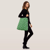 Green Polka Dots Crossbody Tas (Op model)