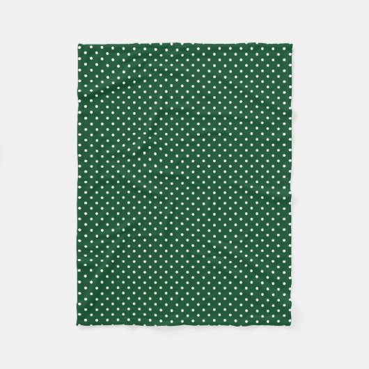 Green Polka Dots Fleece Blanket (Voorkant)